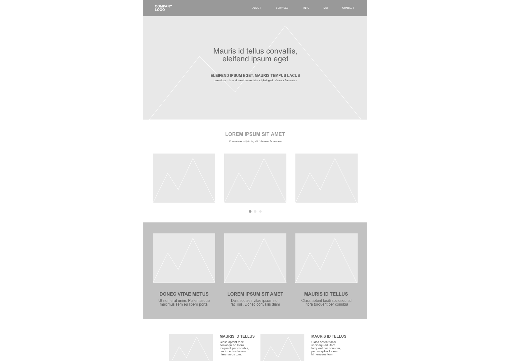 Company Website Wireframe Template in Cacoo